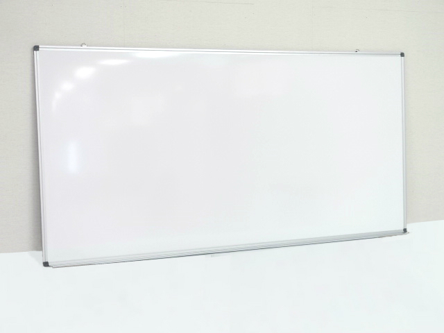 激安セール オフィス家具専門街馬印 大型 脚付 片面 ホーロー ホワイトボード 板面サイズ 2400×915
